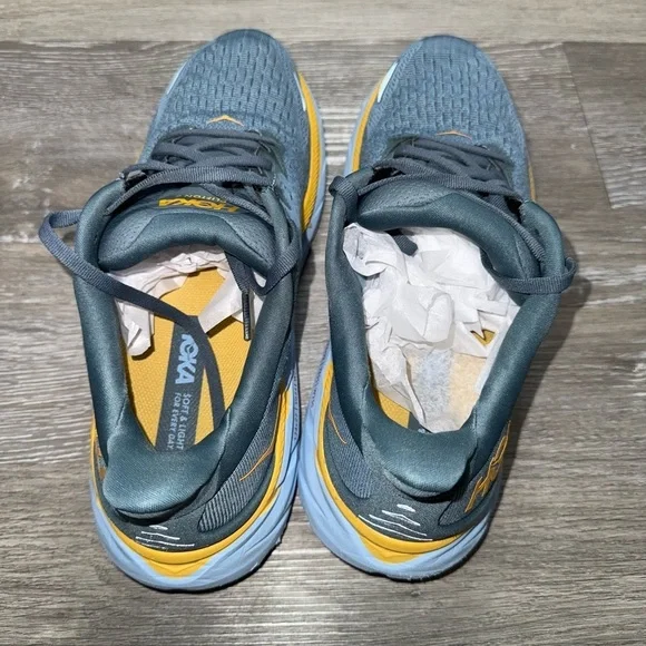 Hoka Clifton 8 'Goblin Blue Mountain Spring' size 10